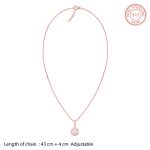 Rose Gold Drizzle Drop Pendant With Link Chain - Image 6