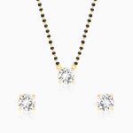 Golden Classic Solitaire Mangalsutra Set