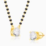 Golden Classic Solitaire Mangalsutra Set - Image 4