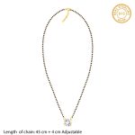 Golden Classic Solitaire Mangalsutra Set - Image 6