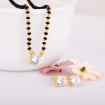 Golden Classic Solitaire Mangalsutra Set - Image 2