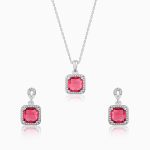 Silver Pink Square Set