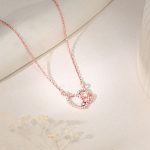Rose Gold Double the Love Pendant with Link Chain - Image 2