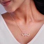 Rosegold Infinity Heart Necklace - Image 3
