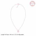 Rose Gold Bloom Ovate Pendant with Link Chain - Image 6