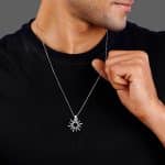 Silver Sunny Side Pendant With Link Chain For Him - Image 3
