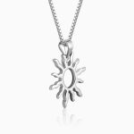 Silver Sunny Side Pendant With Link Chain For Him - Image 4