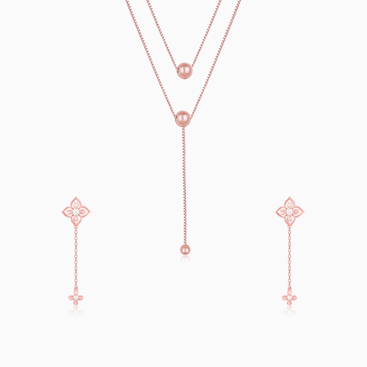 Rose Gold Artsy Dangling Set - Image 1