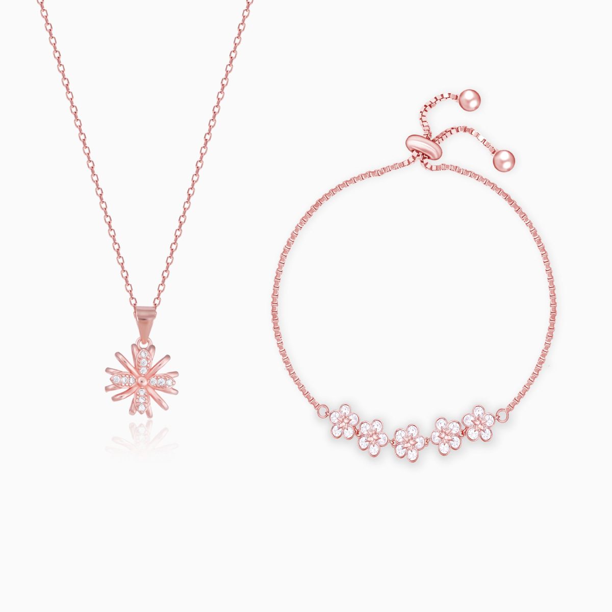 Rose Gold Floral Lover Set - Image 1
