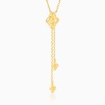 Golden Artsy Floral Necklace - Image 4