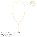 Golden Artsy Floral Necklace - Image 3