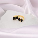 Golden Enchanting Pear Stone Ring - Image 2