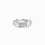 Silver Rectangle Z Ring For Him