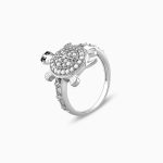 Silver Wise Tortoise Ring For Him - Image 4