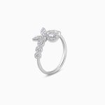 Silver Periwinkle Floral Ring - Image 4