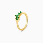 Golden Emerald Marquise Ring - Image 4