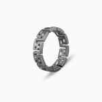 Black Rhodium Conqueror Ring For Him - Image 4