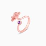 Rose Gold Gingko of Hope Ring - Image 4