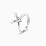 Silver Deer Heart Ring - Image 5