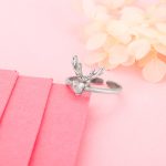 Silver Deer Heart Ring - Image 2