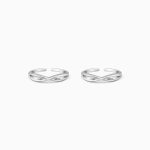 Silver Twist Toe Rings